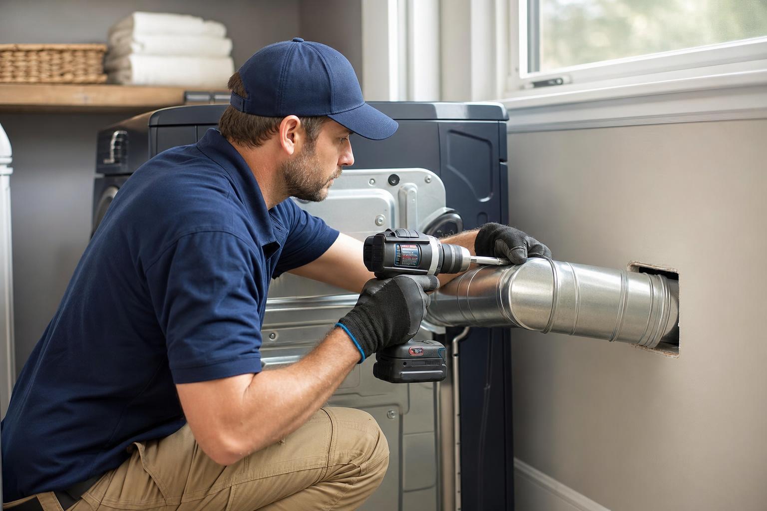Dryer Vent Installation work in progress